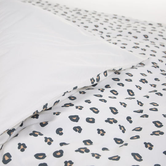 Childhome Set Copertă de Pătuț cu Față de Pernă Leopard 100x140cm. Childhome Set Copertă de Pătuț cu Față de Pernă Leopard 100x140cm.