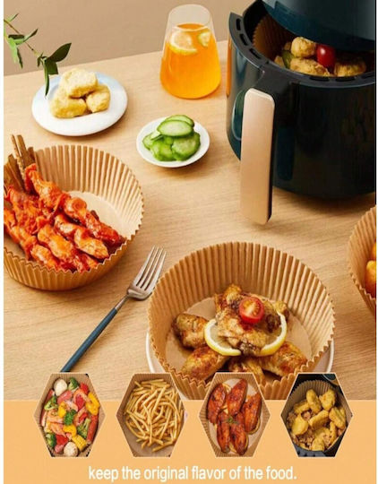 Αντικολλητικό Χαρτί Στρογγυλό Air Fryer Φριτέζα Αέρος Ø160x45mm 50 Τμχ 2kzn19