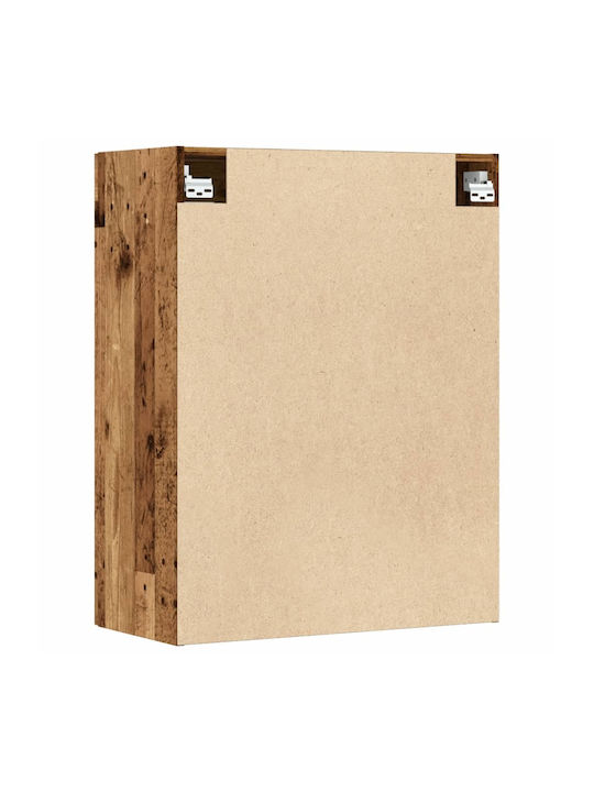 Wand Wohnzimmer Vitrine aus Spanplatte mit Glas Coffee 69.5x34x90cm