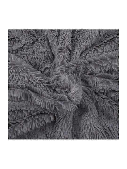 Κουβέρτα Γούνινη Διπλή 200x220εκ. Gray