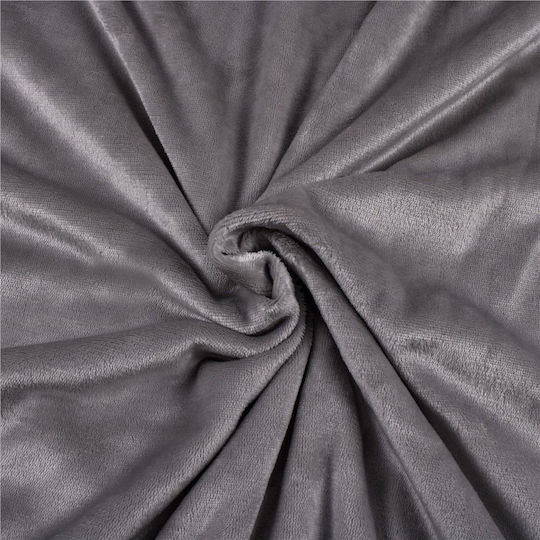 Κουβέρτα Γούνινη Διπλή 200x220εκ. Gray