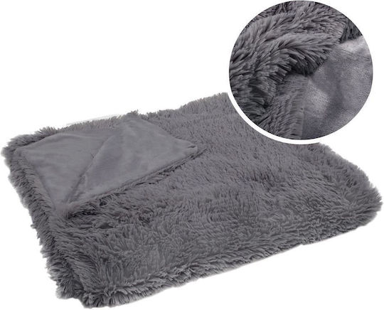 Pelzige Decke Einzeln 160x200cm Grau