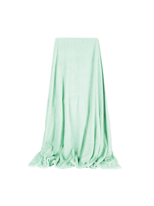 Κουβέρτα Sherpa Διπλή 200x220εκ. Green