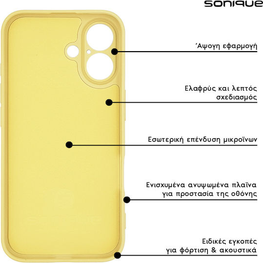 Husă din silicon My Colors Sonique pentru Xiaomi Poco X6 Pro 5G Galben