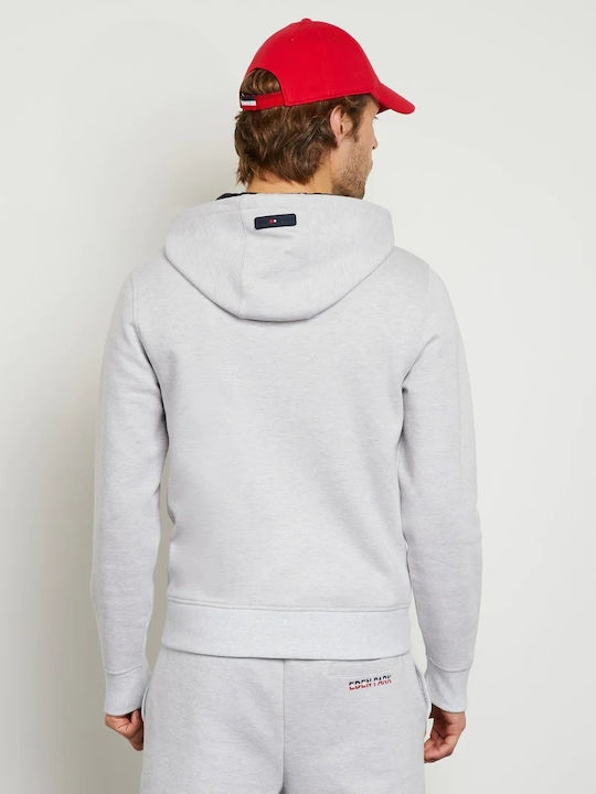 Eden Park Men's Sweatshirt with Hood and Pockets White