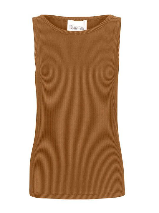 My Essential Wardrobe Women's Blouse Sleeveless Coffee