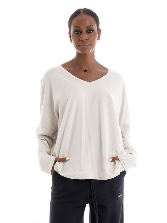 Four Minds Blouse Women's Blouse Long Sleeve Light Brown