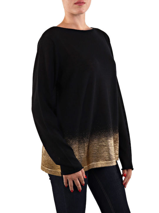 Liviana Conti Winter Women's Fleece Blouse Gold/Black