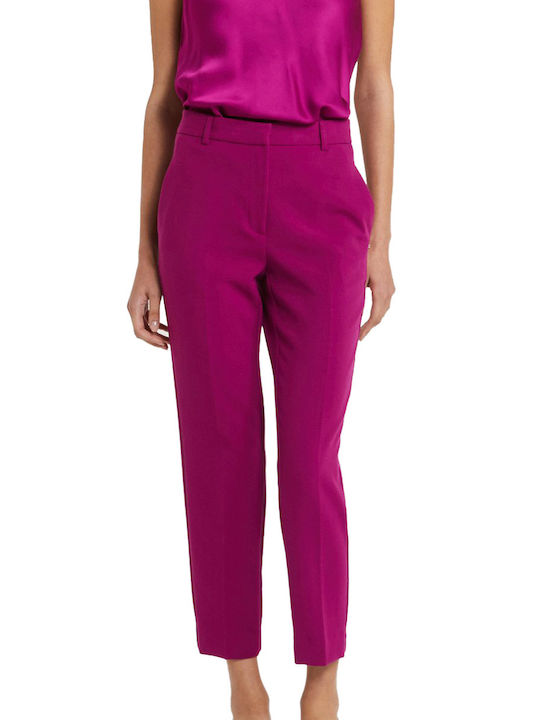 Ottod'ame Women's Fabric Trousers Purple