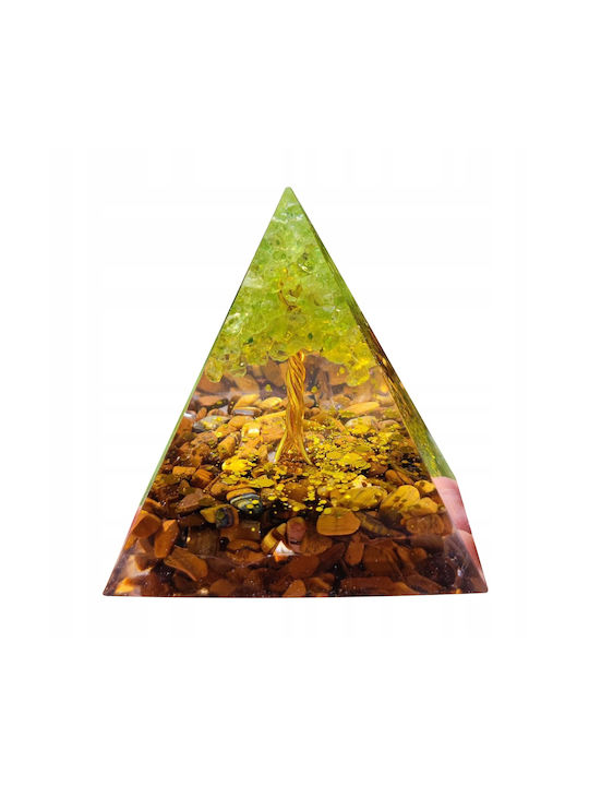 Orgonite Pyramid + Led Lamp Base 5cm Crystal Stones Amulet 5cm Hx02