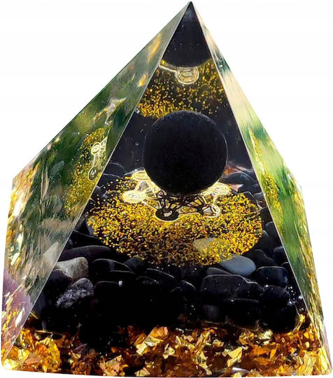 Orgonit-Pyramide + LED-Lampensockel 5cm Kristallsteine Amulett 5cm Hx20