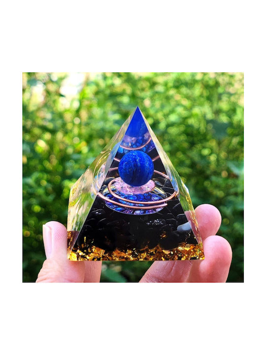 Orgonite Pyramid + Led Lamp Base 5cm Crystal Stones Amulet 5cm Hx07
