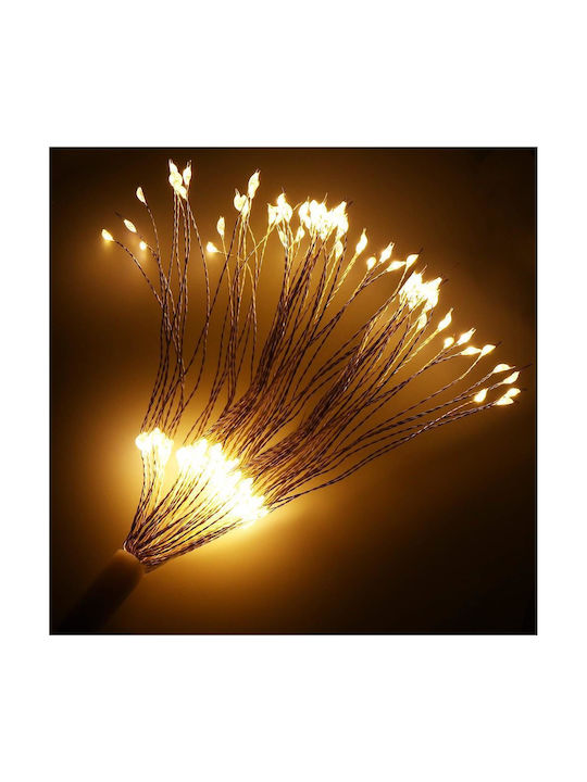 Star Decorative Light Installation 100 Leds 40cm Diameter Remote Control Yellow Lighting