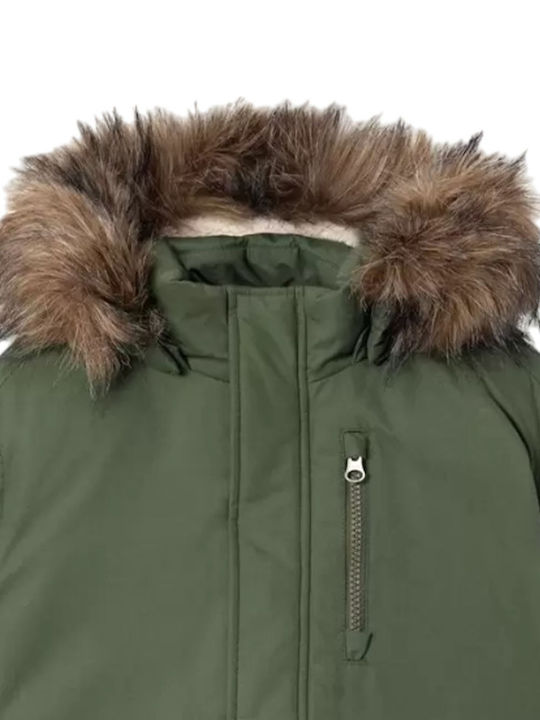 Kinder Freizeitjacke mit Kapuze Khaki