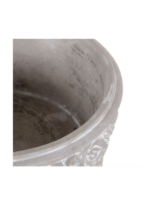 BigBuy Flower Pot 20.5x9cm Grey S8806545