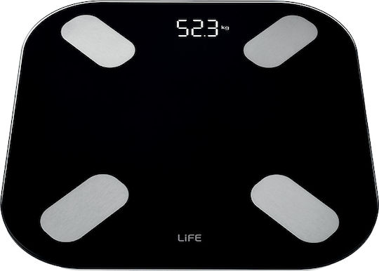 Life Fit Smart Bluetooth Tuya Smart Smart Ζυγαριά 180kg με Bluetooth Καφέ