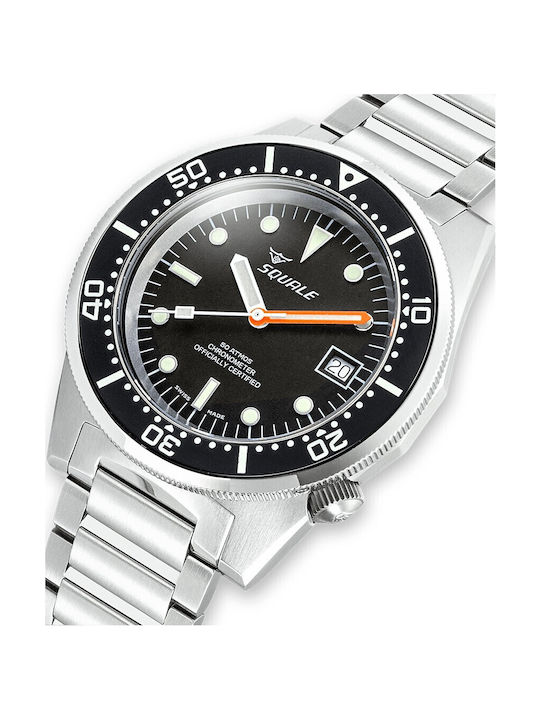 Squale Watch Automatic with Silver Metal Bracelet