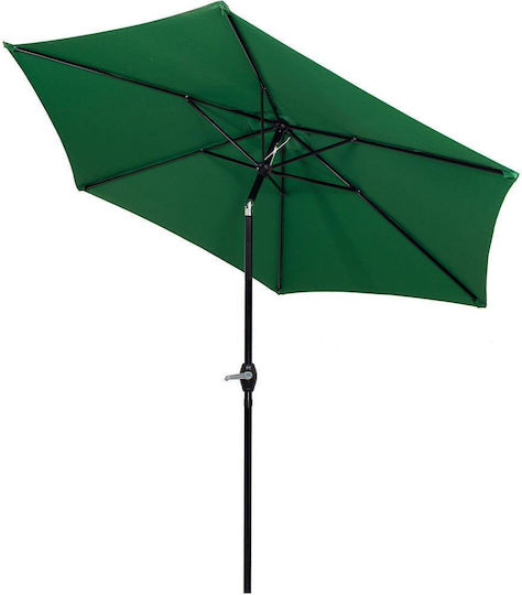 Round Green Metal Parasol Φ2.5m