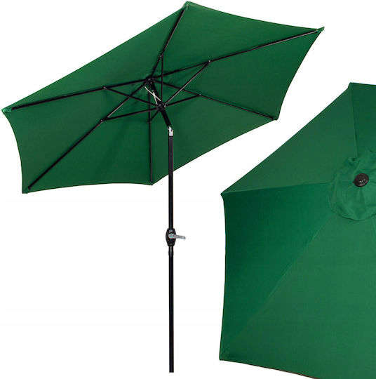 Round Green Metal Parasol Φ2.5m