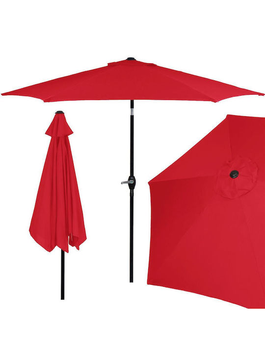 Umbrelă Rotundă Metalică Roșie Φ2.5m