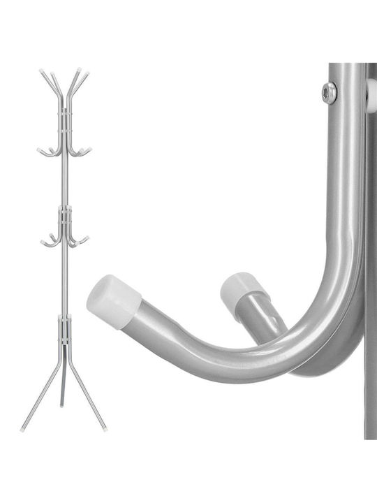 Metallic Coat Rack Gray 173cm