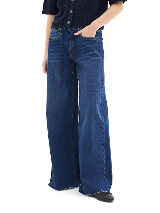 My Essential Wardrobe Damen Baumwolle Palazzo-Hose Blue