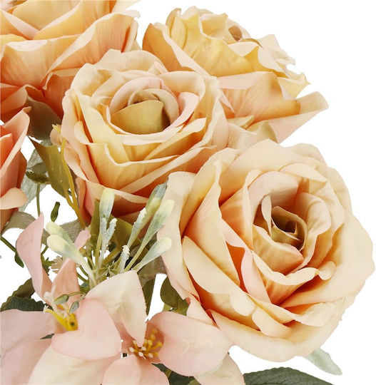 Buchet din Flori Artificiale Trandafir Pink 40cm