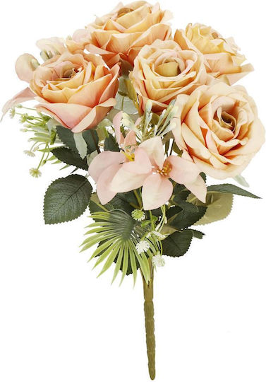 Buchet din Flori Artificiale Trandafir Pink 40cm