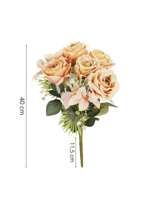 Buchet din Flori Artificiale Trandafir Pink 40cm
