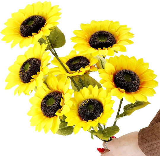 Букет от изкуствени цветя Heliotropium Yellow 57см