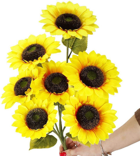 Букет от изкуствени цветя Heliotropium Yellow 57см
