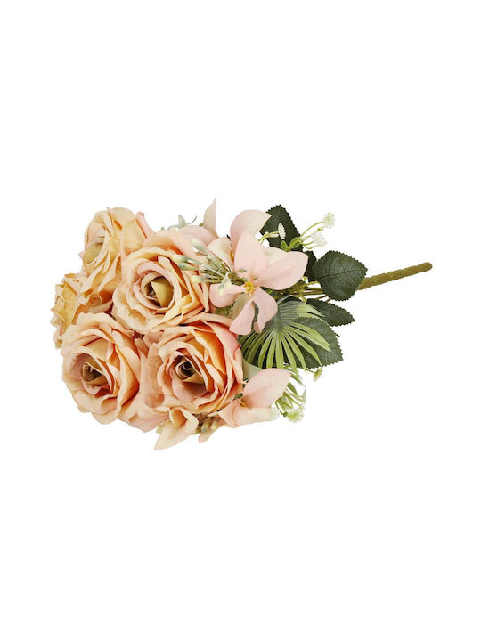 Buchet din Flori Artificiale Trandafir Pink 40cm