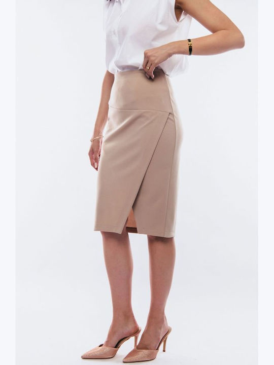 BelleFille Midi Skirt Beige