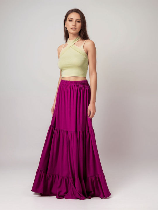 Noobass Maxi Skirt Magenta