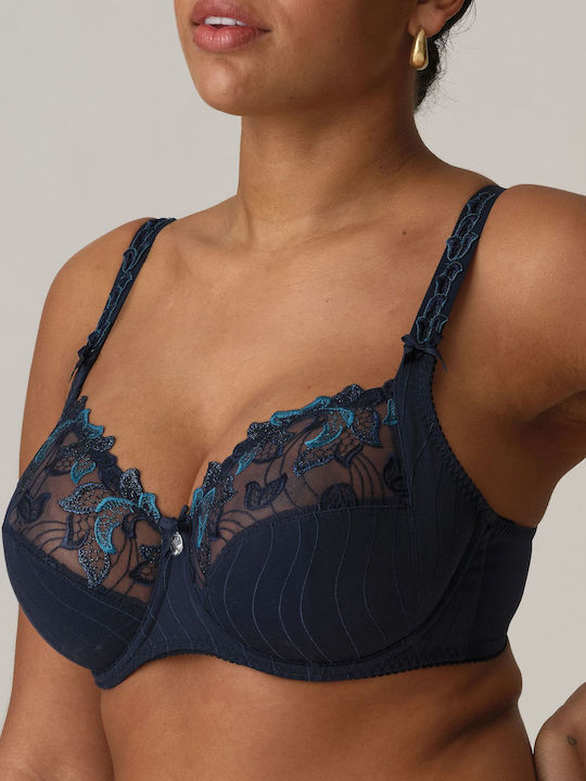 Velvet Blue Minimizer Σουτιέν χωρίς Ενίσχυση με Μπανέλες