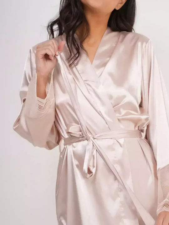 Bonatti Winter Damen Satin Robe Beige