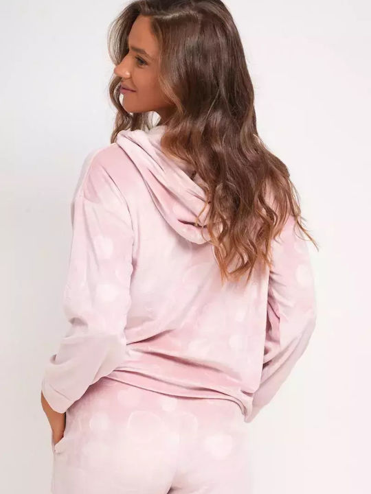 Bonatti Winter Damen Pyjama-Set Samt Rosa