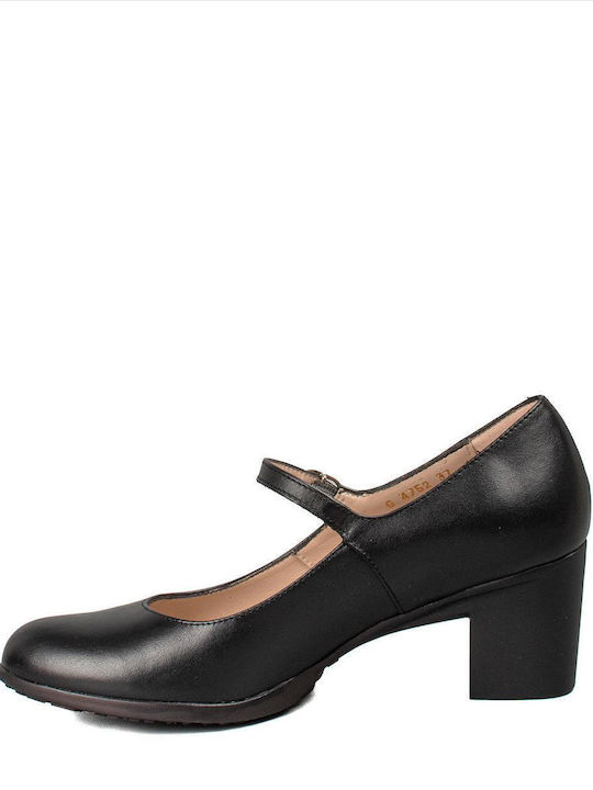 Pantofi cu toc cu Curea Negre