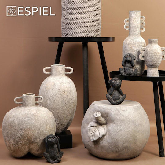 Espiel Decorative Monkey made of Concrete 10.5x8x14cm 1pcs