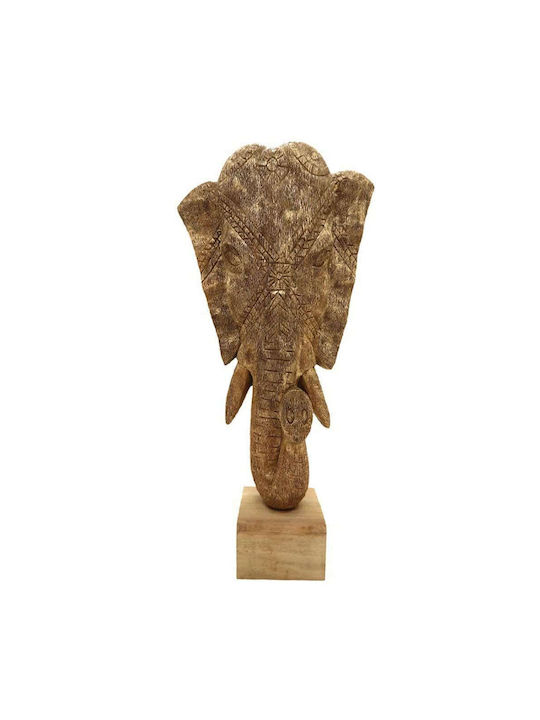 Inart Decorative Elephant made of Wood 31x13x61cm 1pcs
