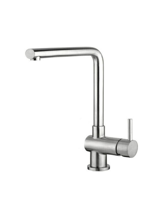 Macart Μπαταρία Κουζίνας Πάγκου Inox Ασημί