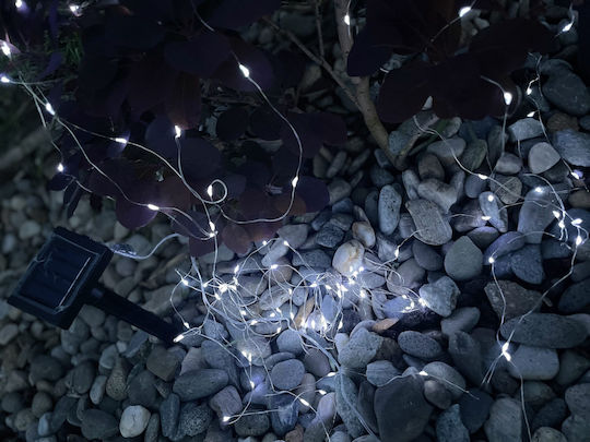Linear Light Garland 100 Leds 990cm Solar Powered Cool White