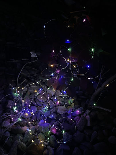Linear Led String Lights 100 Leds 990cm Solar Powered Multicolor
