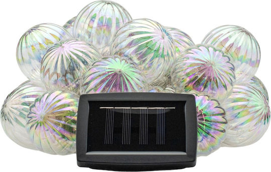 Luminous Garland Led Loris Model 20 Bulbs 580cm Solar Powered Multicolor White Light R
