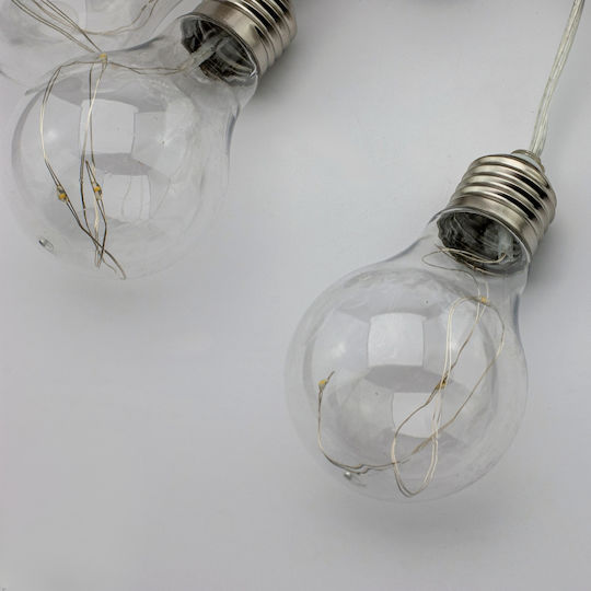 Lumină LED Șir Design Mozaic 20 Becuri 580cm Alimentare Solară Lumină Alb Cald