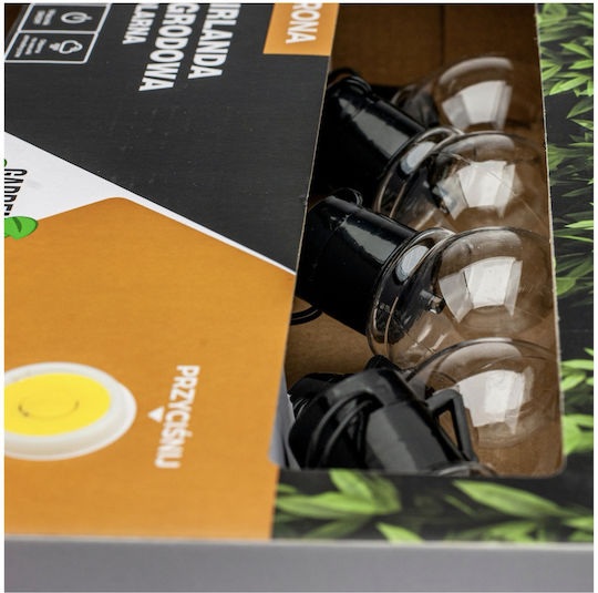 Suspendata Lampă Solară Ghirlande cu Alb Cald Lumină IP44