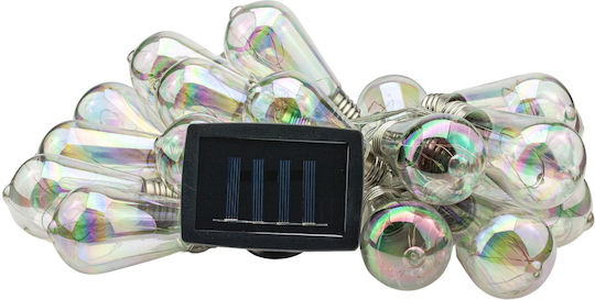 Led Fairy Light Garland Felisi Model 20 Bulbs 580cm Solar Powered Multicolor White Light