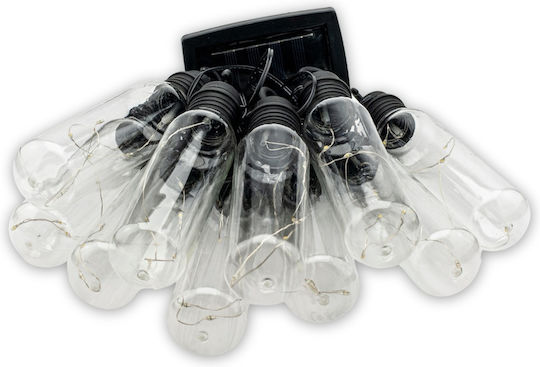Led Light Garland Lux Model 10 Bulbs 380cm Solar Powered Warm White Light R