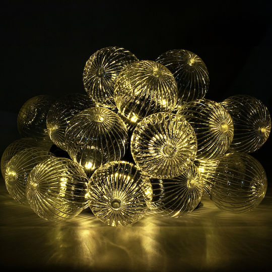 Suspendata Lampă Solară Ghirlande cu Alb Cald Lumină