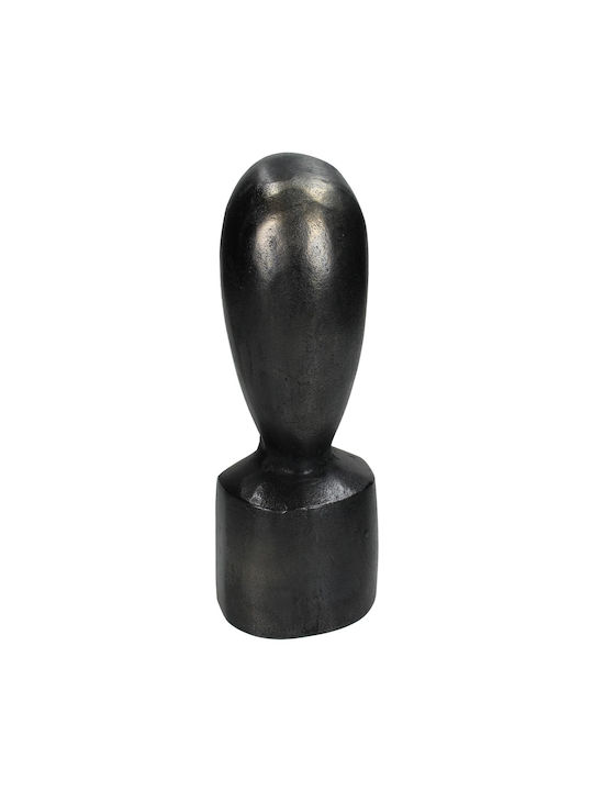 Zaros Decorativă Bust din Metal în Negru 10x10x22cm 1buc